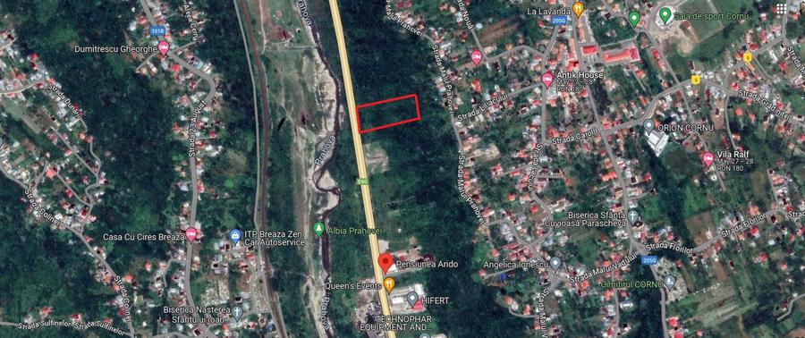 Cornu, Prahova, teren intravilan. 5.012mp, cu deschidere la DN1 38ml