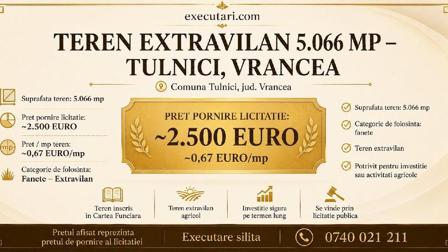 Teren extravilan - 5.066 mp - Tulnici