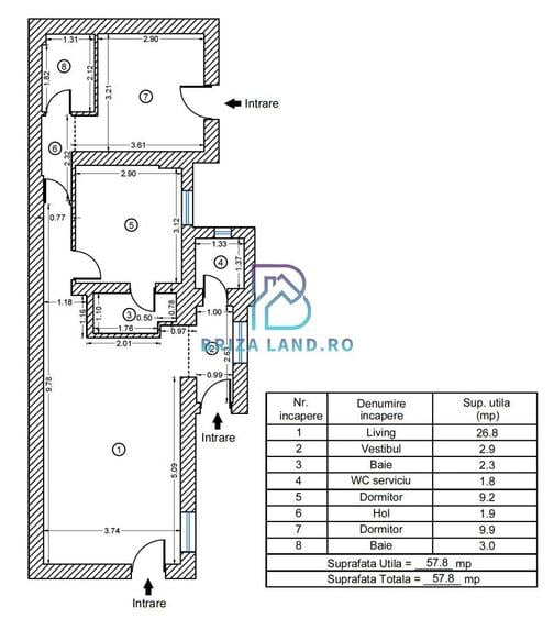 Bucurestii Noi, Laminorului, casa 67mp, 3 camere, 3 bai, teren 161mp