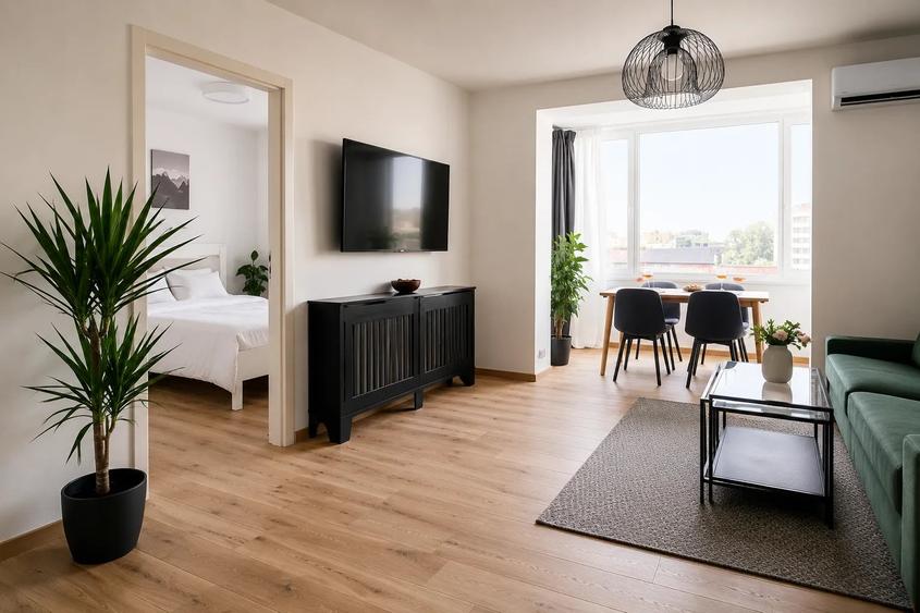 PIATA ROMANA - APARTAMENT CU 3 CAMERE - MOBILAT SI UTILAT