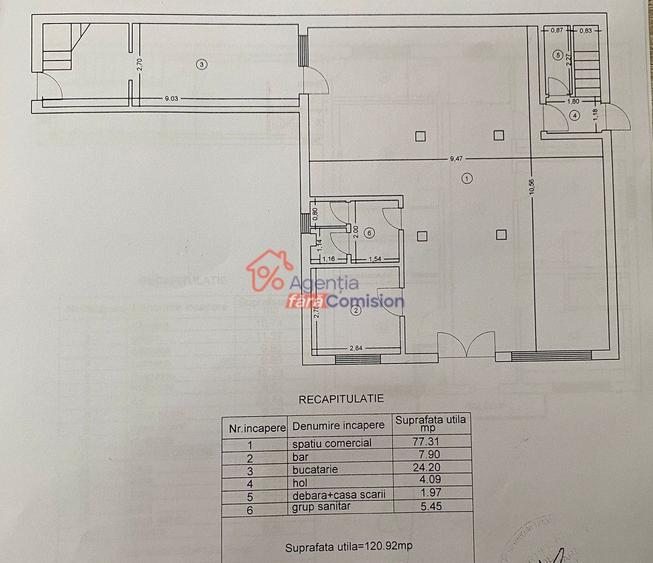 Spatiu Comercial, 114mp, Podul de Fier, 1450 euro