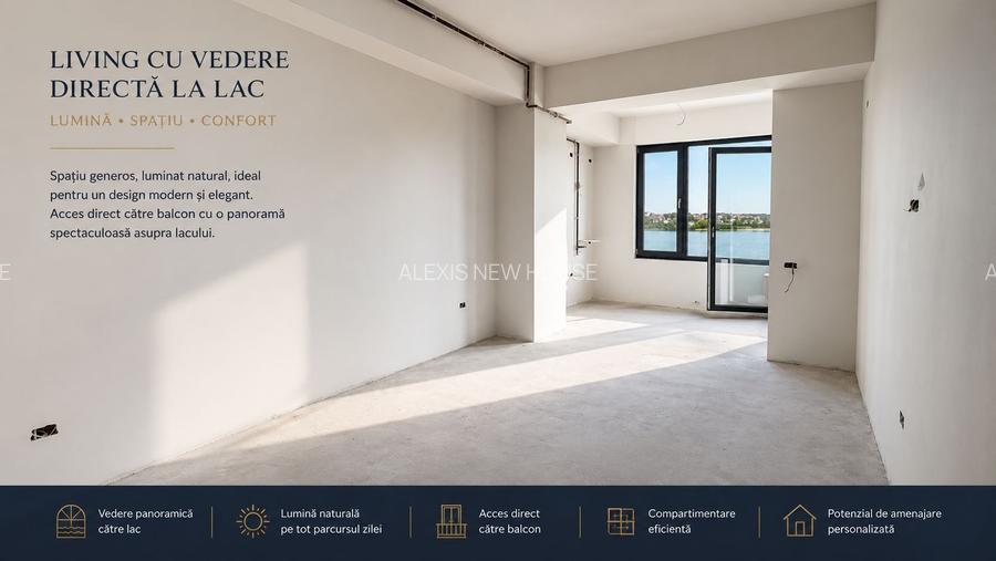 Apartament cu 2 camere de vânzare, vedere spectaculoasa lacul Siutghiol - Univ - 3