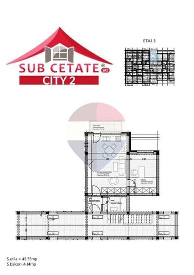 Apartament 2 Camere Subcetate City 2
