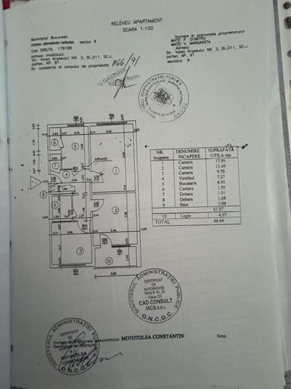 Apartament 3 Camere Parter Inalt/4 Proprietar