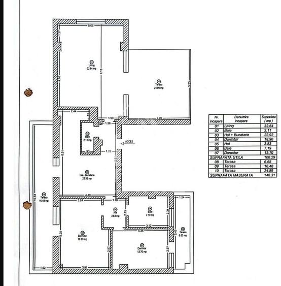 Penthouse cu 3 camere de vanzare,terasa mare, Zona Aradului, Timisoara