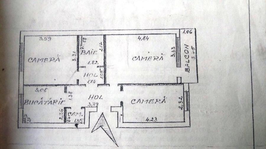Apartament 3 camere 60mp, Tatarasi, AC