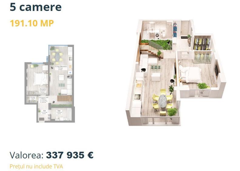 VÂNZARE - PENTHOUSE - COPOU - 157 MP UTILI - 2