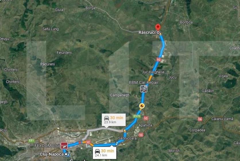 Teren intravilan de 11641mp, situat in Rascruci, in zona cu destinatie mixta