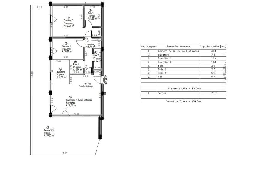 Penthouse de lux – Sopor Unu, Gheorgheni | 84 m² utili + terasa 71 m²