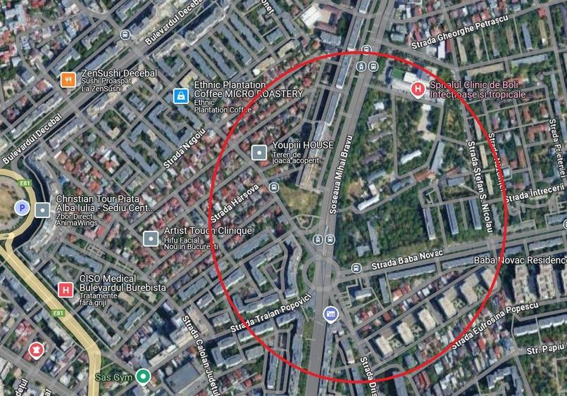Zona Baba Novac- Sos Mihai Bravu sp 122 mp trafic intens