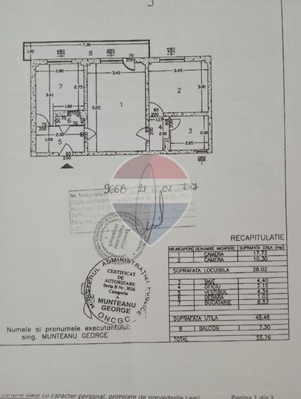 Apartament cu 2 camere de vânzare în zona Veteranilor