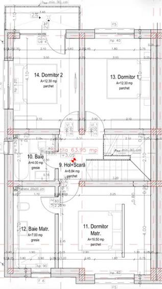 Casă tip duplex, P+E+M, 195 mp utili, 5 dormitoare, Zona Stadionului, Florești - 6