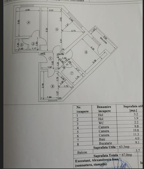 Apartament luminos cu 3 camere | Etaj 1, vedere mixtă și balcon spre Faleză