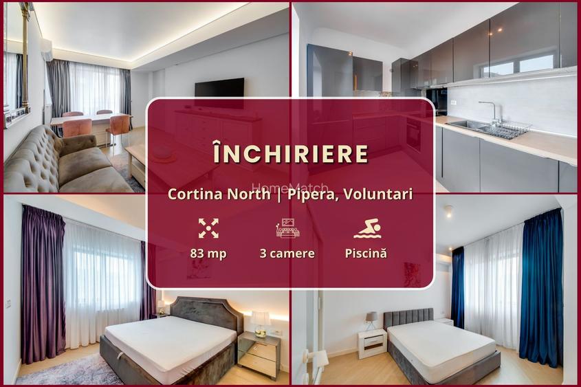 Cortina North || 3 camere || Finisaje de lux || Parcare || Comision 0% - 2