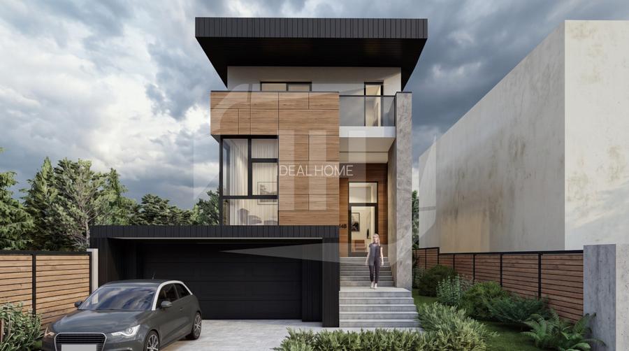 Casa cu arhitectura moderna, 280 utili, teren 619 mp, in zona Gruia