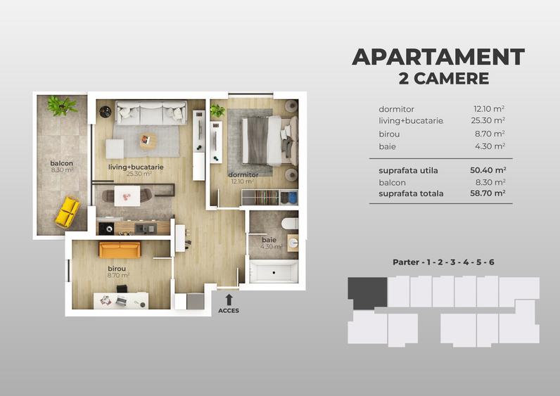 Apartament 3 camere finisat, bloc nou, Aparatorii Patriei metrou