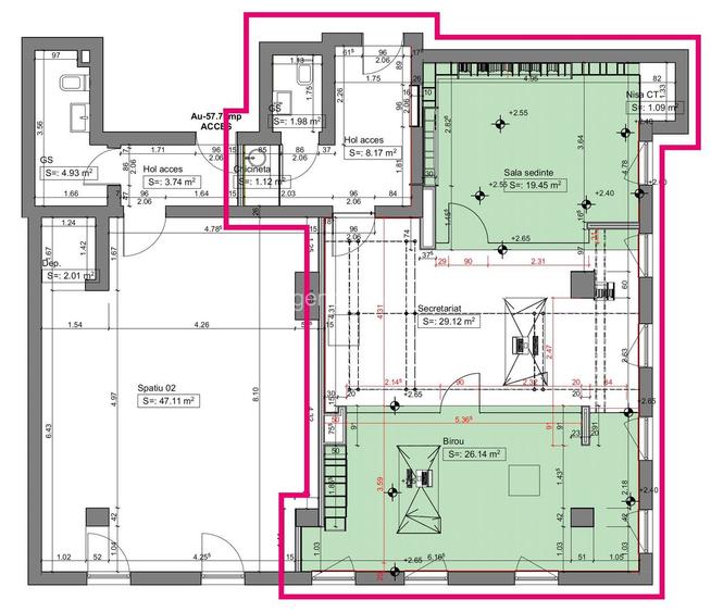 De închiriat – spațiu de birouri ultracentral în Arad Plaza - 5