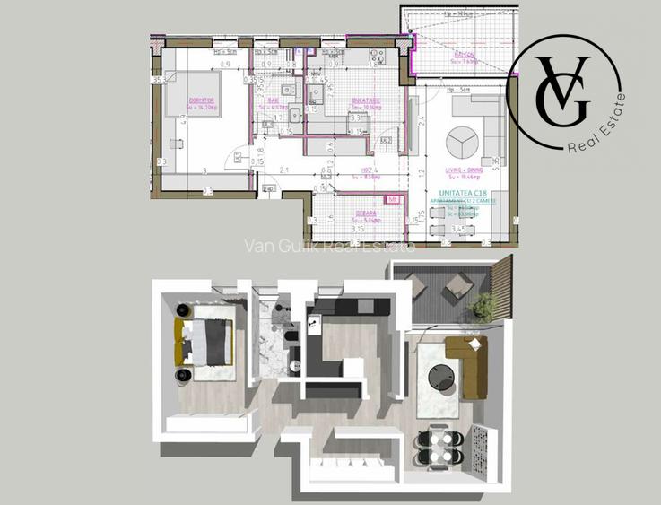 Apartament cu 2 camere spatios | in complex rezidential | Blue Bike Eden - 6