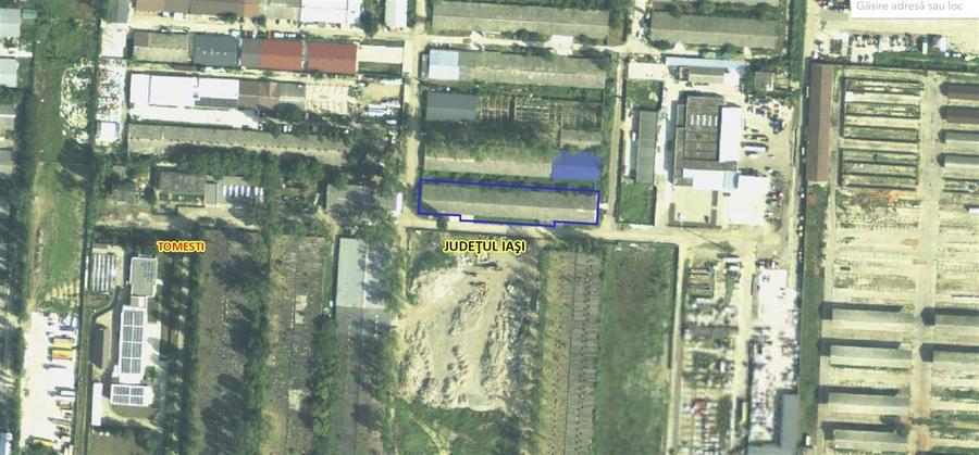 Hale de inchiriat in Tomesti, la str. Plopilor, de la 324mp la 2000mp
