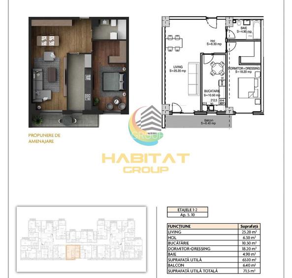 Apartament 2 camere 71 mp la 8 minute de metrou