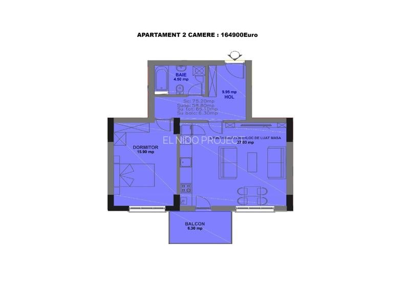 Metrou Straulesti,2cam 68.5mp,decomandat,imobil 2025,etaj 2/5,de la proprietar - 10