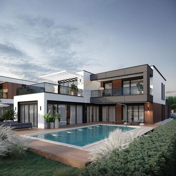 Vila exclusivista cu piscina si ponton pe malul Lacului Snagov