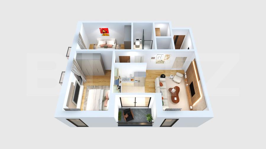 Apartament cu 3 camere, 59 mp, zona Cetate