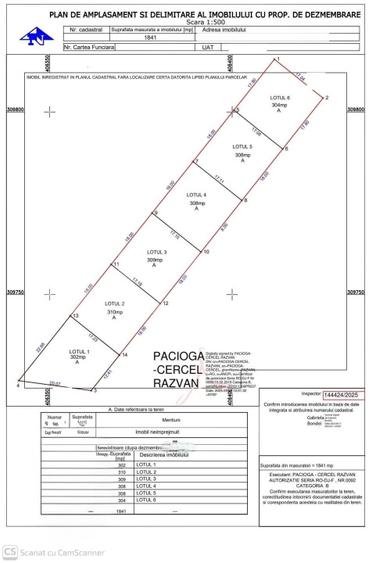 Teren intravilan, 302 mp, deschidere bilaterală, Damila zona U.M.