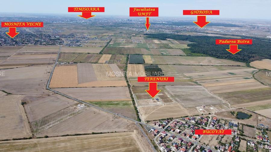 Terenuri intre Mosnita si Bucovat, cu gaz, apa, curent– 62 euro/mp+TVA - 3