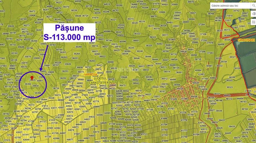 Pășune 11,3 ha – Vărădia, Caraș-Severin – 6.000 €/ha - 3
