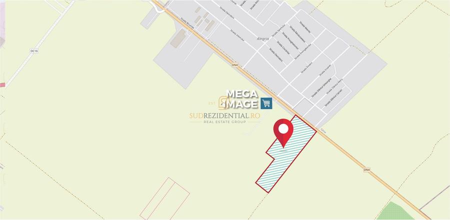 Lot de teren de vanzare, 14.748 mp cu deschidere de 35 ml, DN4
