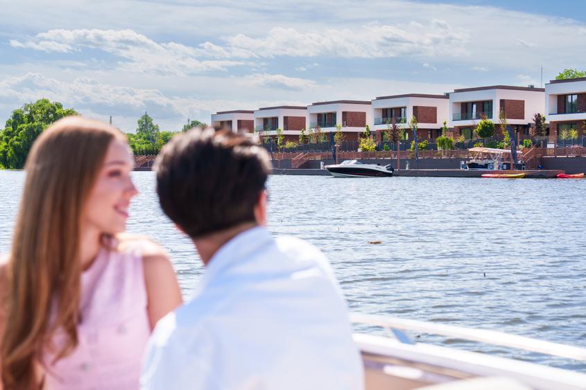 Ansamblu finalizat de vile la Snagov- deschidere spre lac, ponton privat, - 13