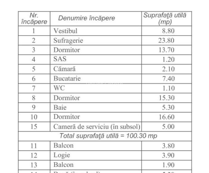 Apartament 4 camere de închiriat în vilă – Primăverii - 15
