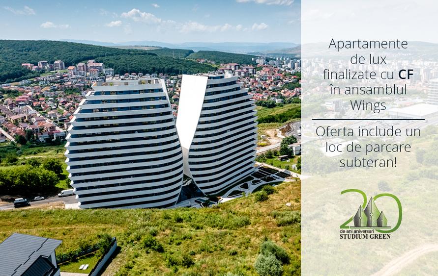 Penthouse, 4 camere, 94 mp cu cf si parcare gratis in Wings