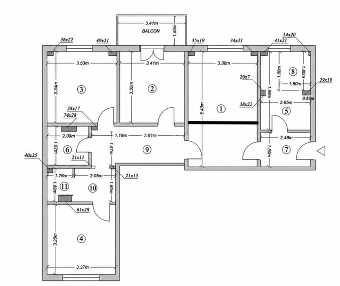 Apartament 4 camere | 85 mp | Tineretului | Vizavi de parc | Parcare - 12