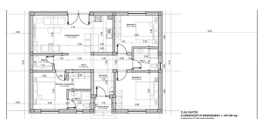 FARA COMISIOANE casa cu 4 camere 2 bai pe 400mp regim P+pod si terasa la cheie