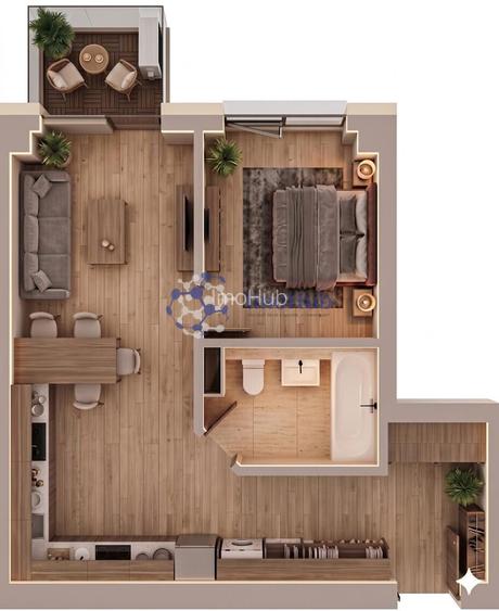 Ap 2 camere, bloc nou, 43 mp, Tatarasi - 2 Baieti - 5