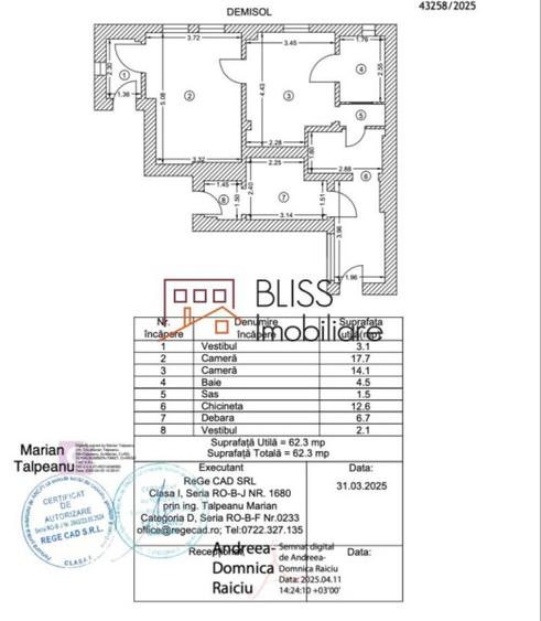 Apartament 3 Camere – Potrivit pentru Birou