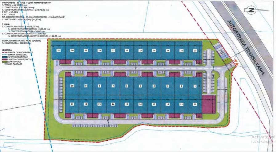Vindem teren de 44376 mp pentru Parc logistic in Targu Mures