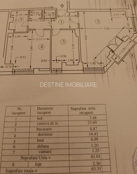 Apartament Ultracentral 2 camere, 63.3 mp bloc Mercur. - 3