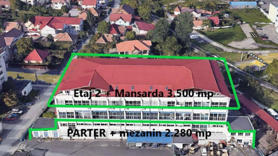 Imobil P+ Etaj 2 + M 5.700 mp si Teren 4.000 mp Sibiu