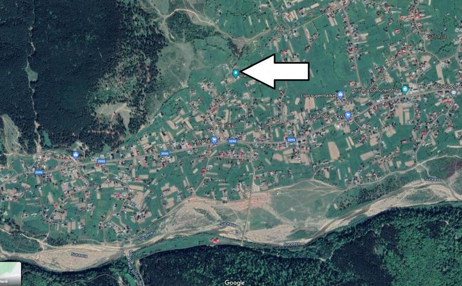 Teren intravilan 1.000 mp + hala debitare si hala prelucrare lemn