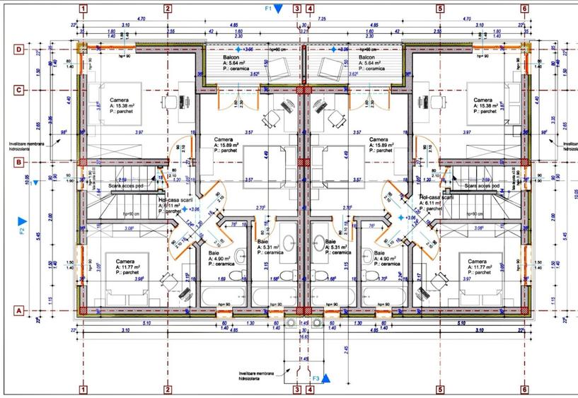 Duplex de vanzare, 120 mp, 305 mp teren, zona Valea Seaca-Popesti