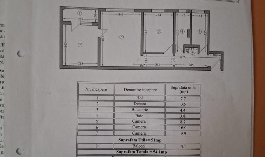 KM 4-5 PIATA-apartament 3 camere cu gaze