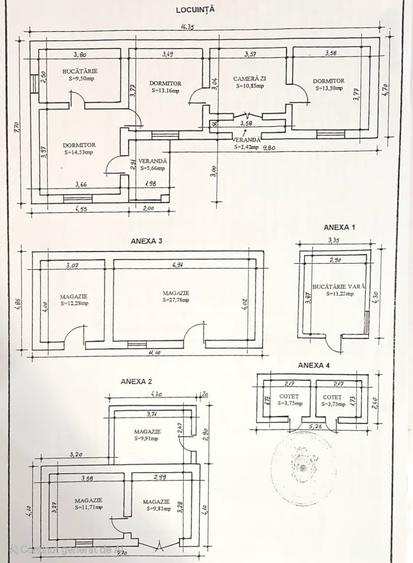 Seimenii Mari Casa 5 camere S.teren:4260 +vie+pomi fructiferi vedere la Dunare