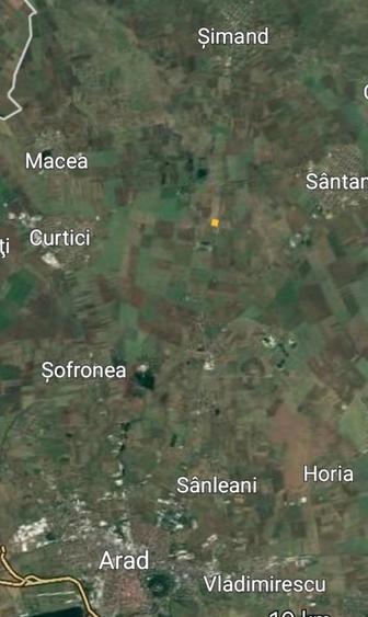 Teren 1 ha intravilan-deschidere 100 ml la DN Simand-Arad, PUZ Motel