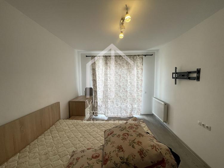 Apartament de inchiriat cu 2 camere, mobilat si utilat, balcon