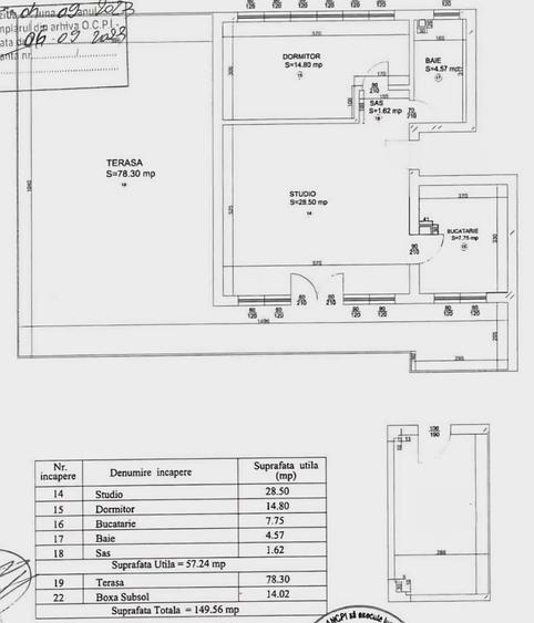 Apartament 2 Cam cu Terasă Metrou Republica