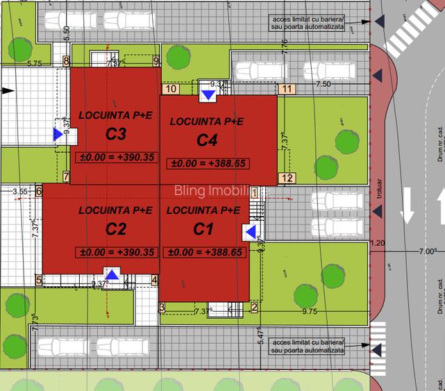 Casa tip cvatruplex,4 camere, mp teren, Zona Terra - 11