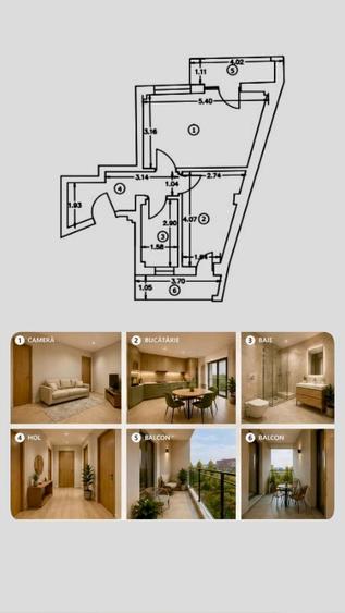 Garsonieră NOUĂ 2026 | 36 mp + 2 balcoane | Sector 1 | PROPRIETAR 0% COMISION
